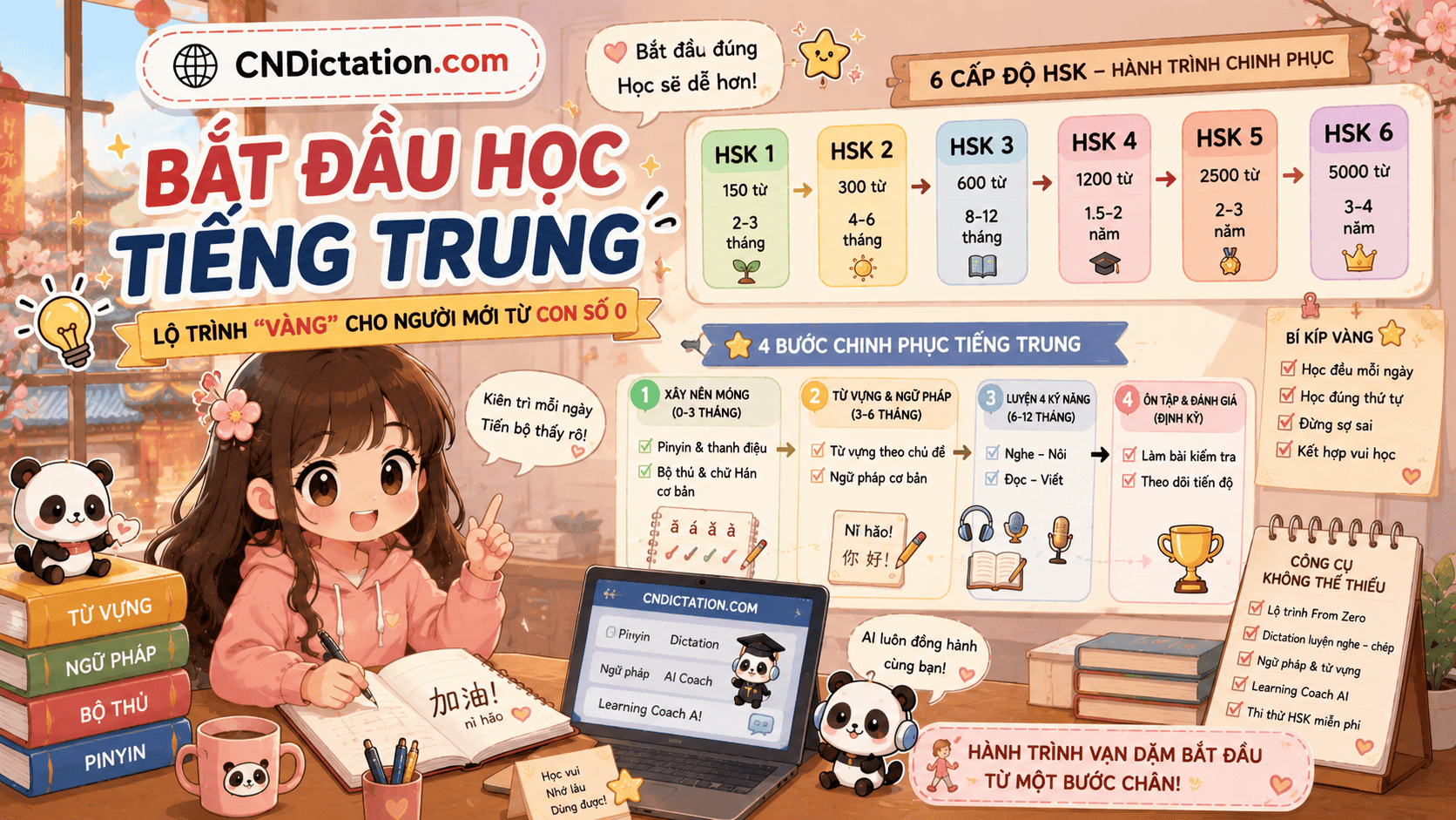 Bắt đầu học tiếng Trung như thế nào? - Lộ trình "vàng" cho người mới từ con số 0